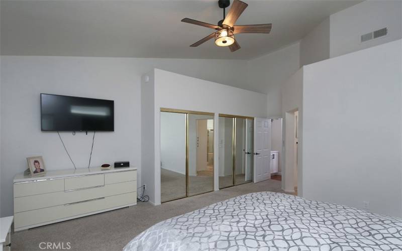 Main bedroom, view towards the hallway