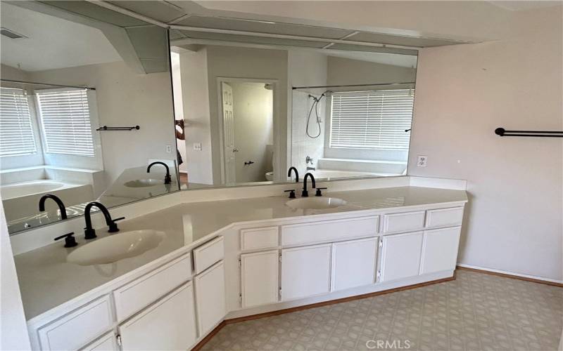 Primary Bathroom With Double Sinks!