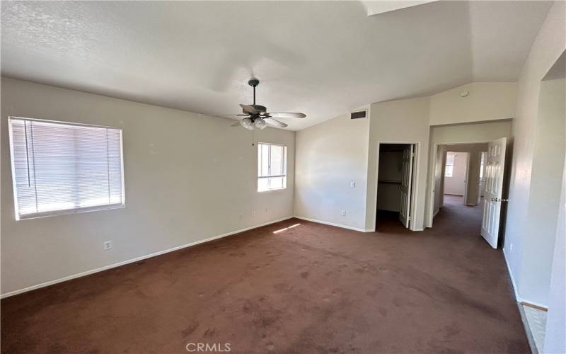 Spacious Primary Bedroom With Large Walk In Closet