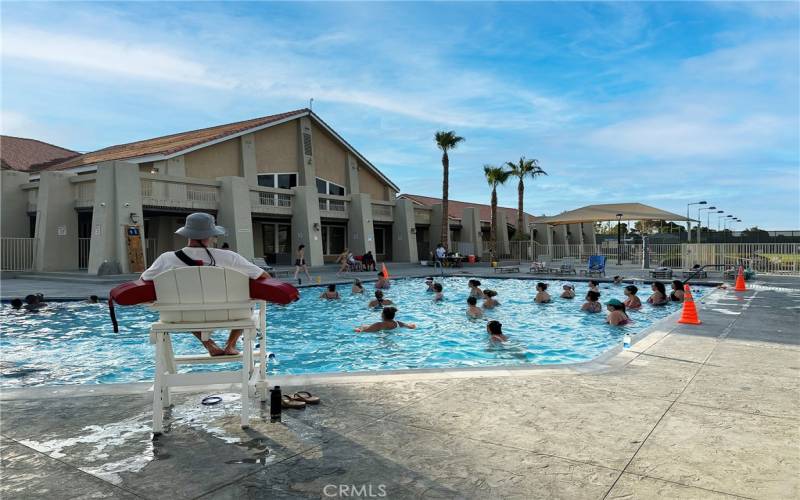 Water aerobics, water volley ball, swimming lessons.  The aqua sports continue to be enjoyed.