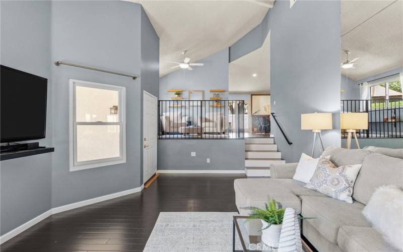 open floorpan with wood floors