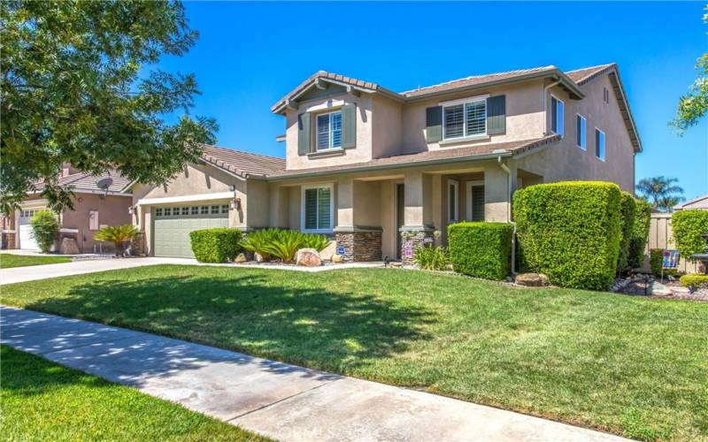 Beautifully landscaped front yard