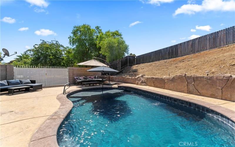 Beautiful pool and custom concrete