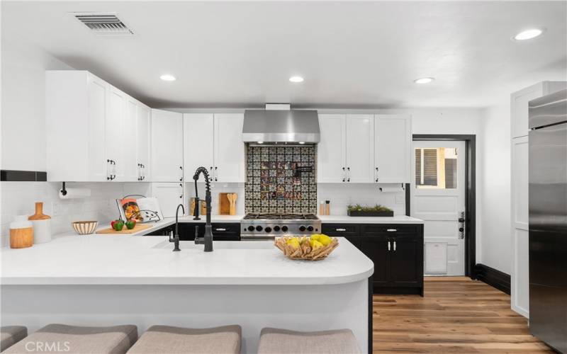 Plenty of counter space, and cabinets for storage.