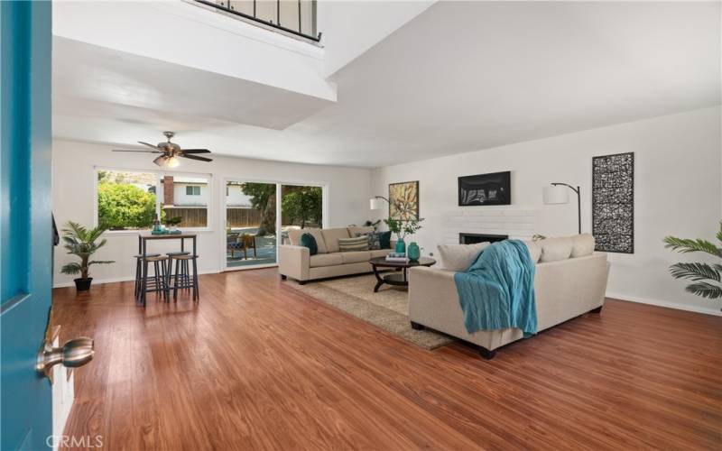 This open floor plan lends itself to entertaining. The living room welcomes you into the home.