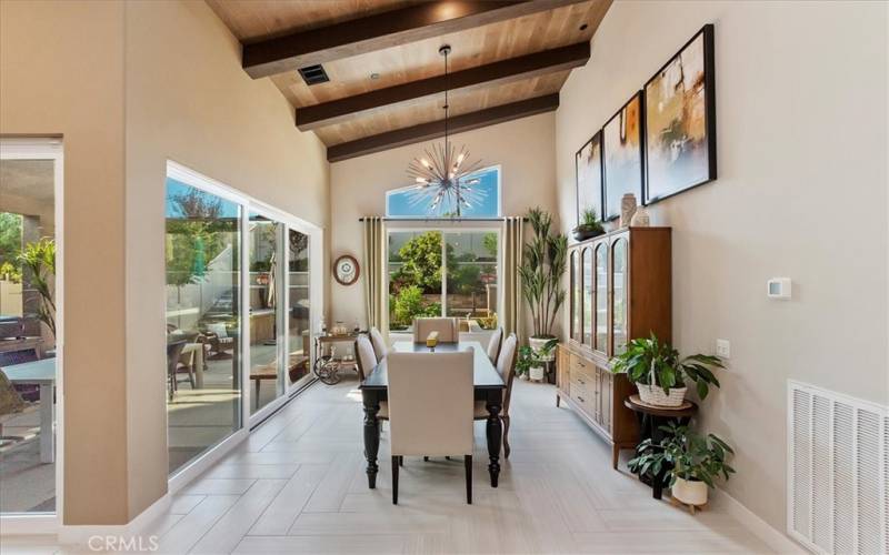 Floor to Ceiling Windows and Doors - with Open Wood Beam Cathethdral Ceilings - OH the Drama of it!