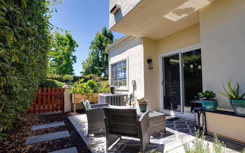 Back Patio off the Living Room and Kitchen