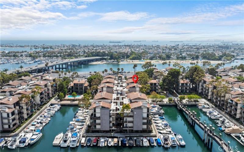 Little Venice of Long Beach - Naples Island in the background