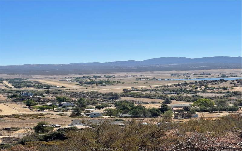 View of lake from graded pad.