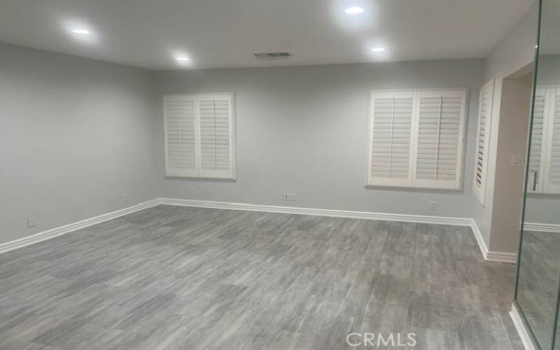 Large Living Room with Plantation Shutters