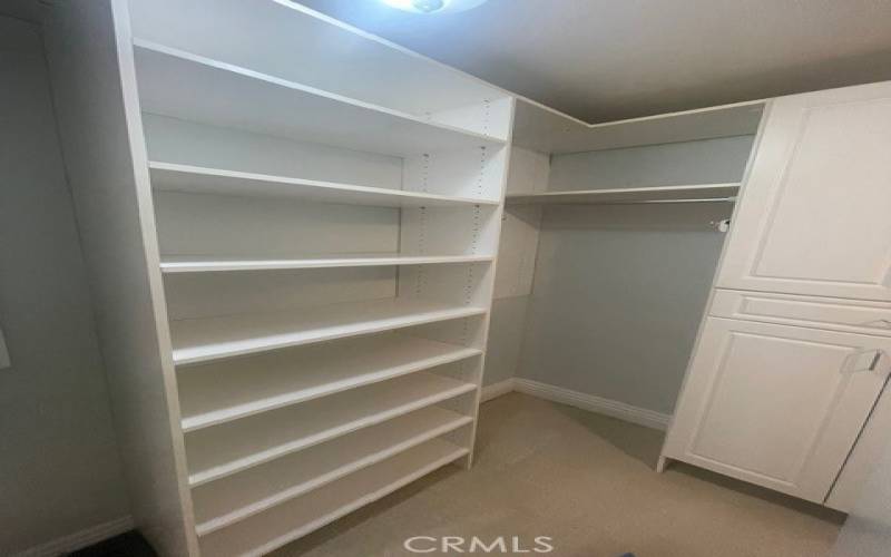 Built-In Shelves in Master Closet