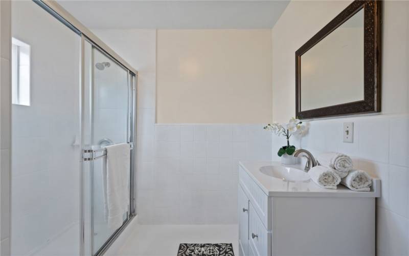 Attached Master Bathroom with new vanity and new toilet