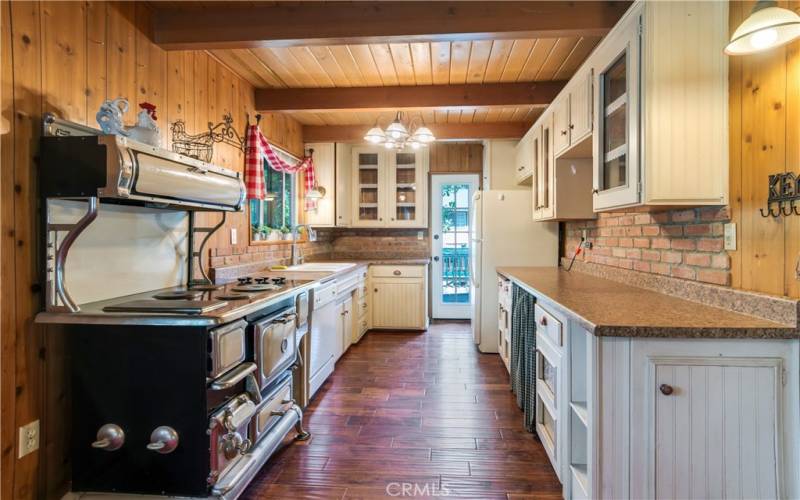 View into kitchen