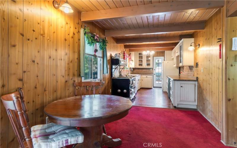 View into kitchen