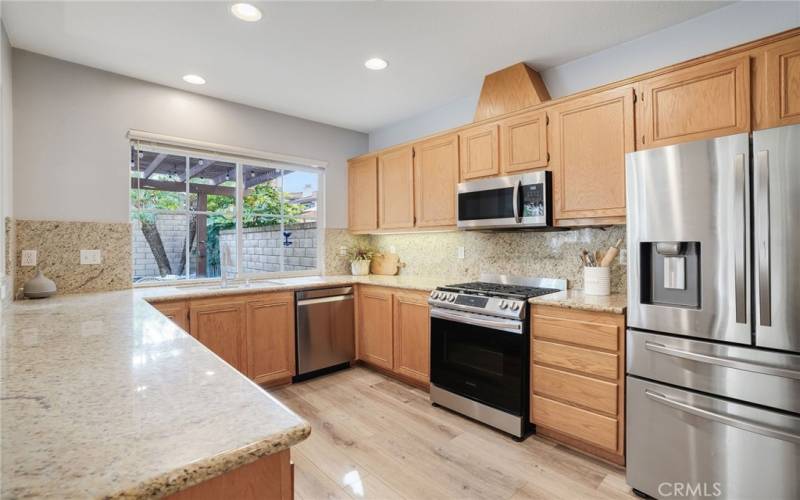 Large kitchen with plenty of storage and counter space