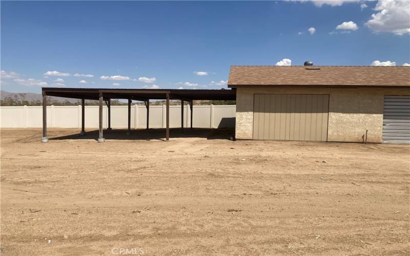 Detached Shop / Garage with Car port