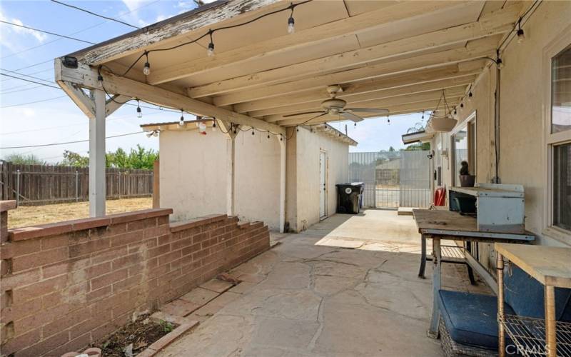 Covered Patio & Garage