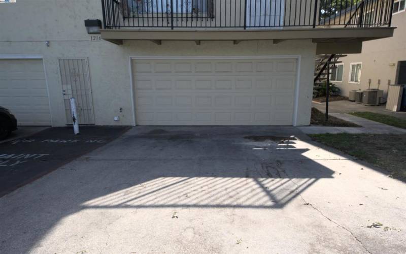 Shared garage driveway