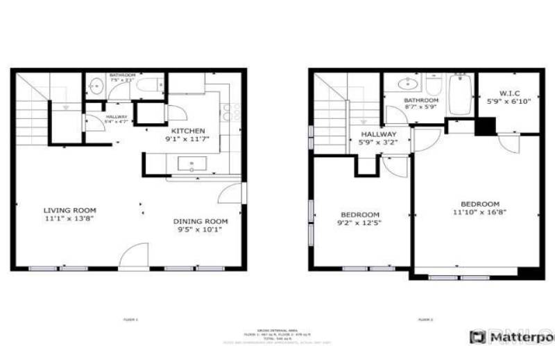 Floor Plans - Side by Side View