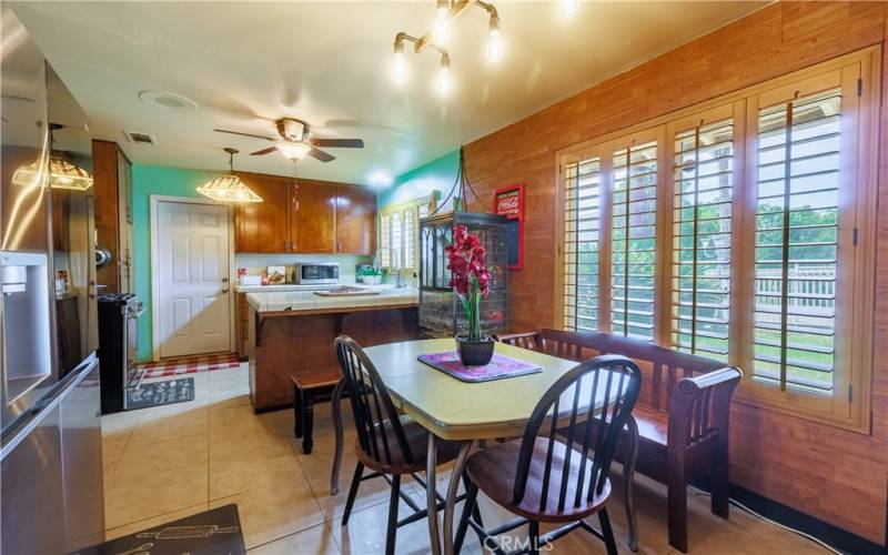 Open Family Dining and Kitchen, Light and bright with front windows