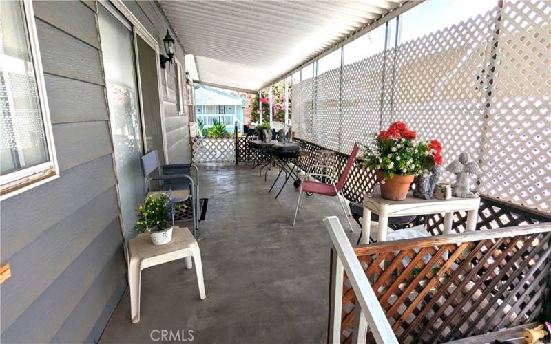 View of Porch from the back of home