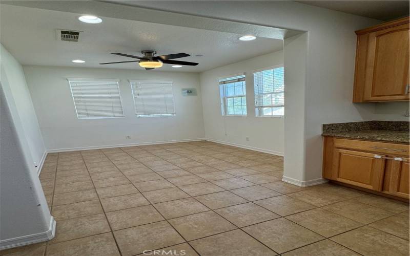 Eating area off the kitchen