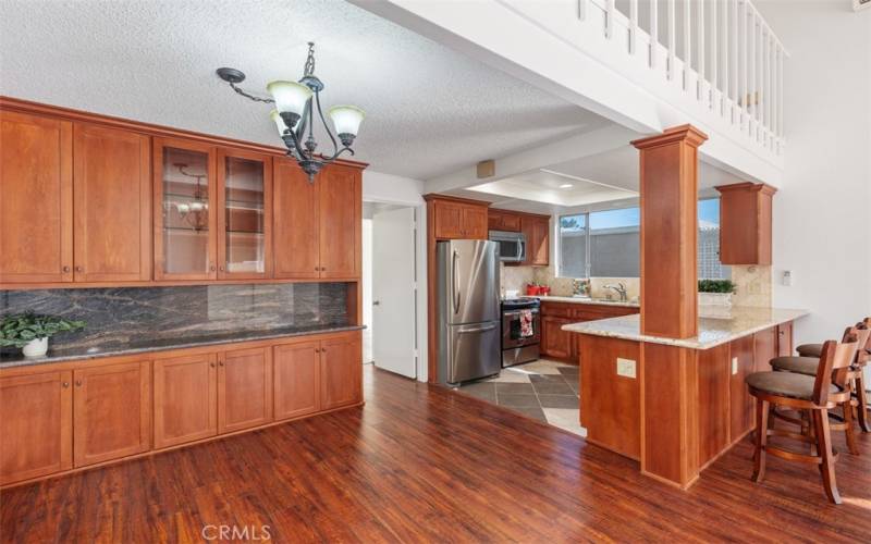 Dining area open to kitchen