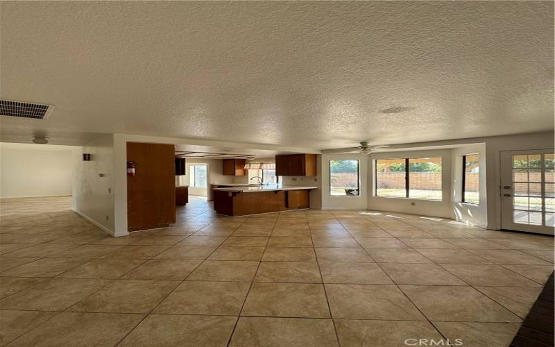 Family room + kitchen