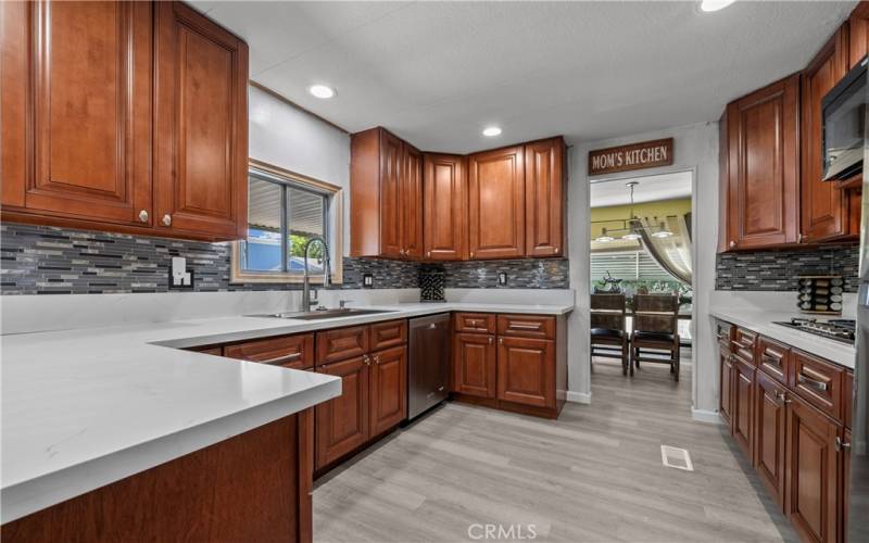 Kitchen also leads to your dining room