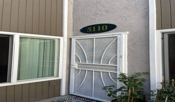 Courtyard patio front door entrance