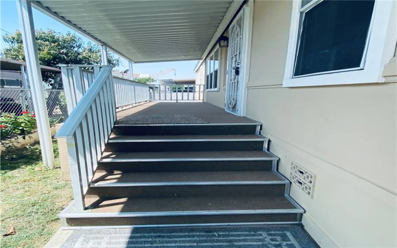 Front Porch w/ New All weather Carpet