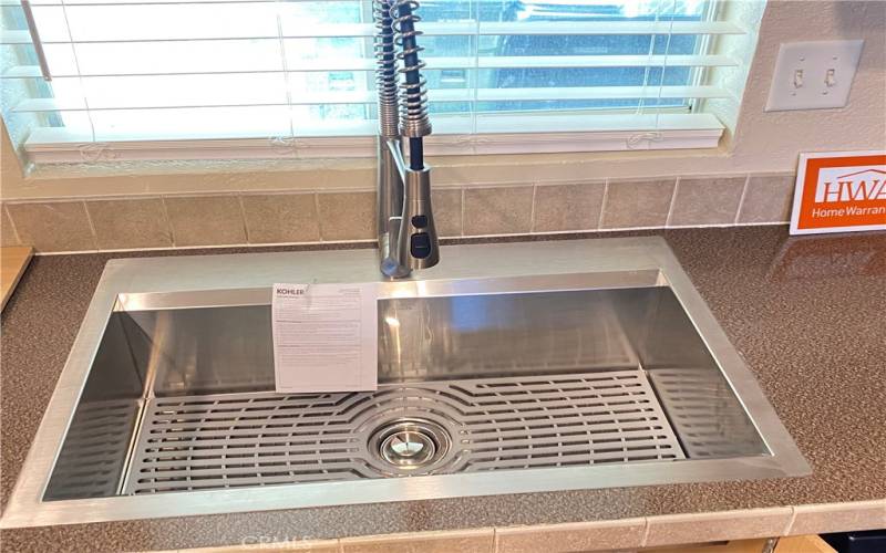 Kohler Extra-deep SS Sink w/Upgraded Faucet