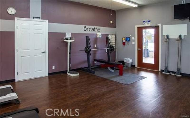 Association gym inside clubhouse.