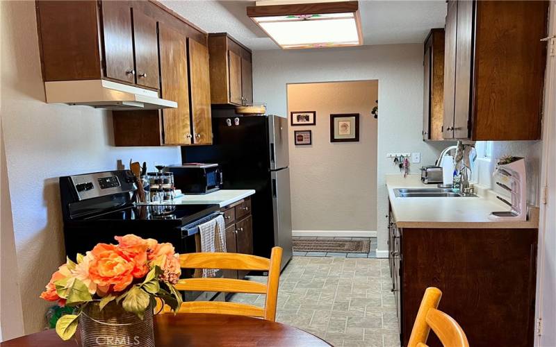 Kitchen open to dining area and Living room