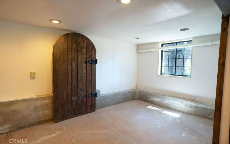 Entry from basement to wine cellar