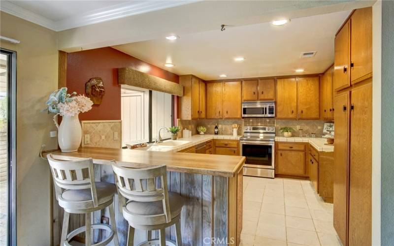 Kitchen with  chairs