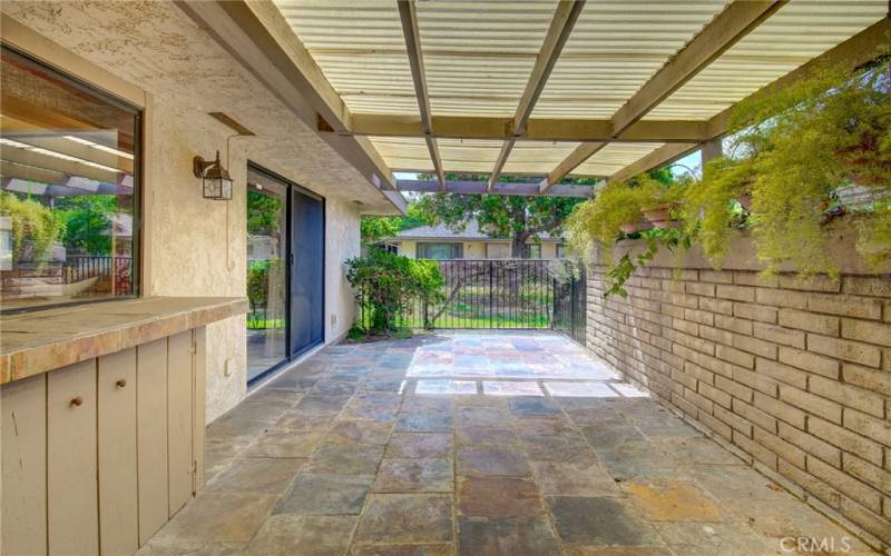 covered patio- just off the kitchen.