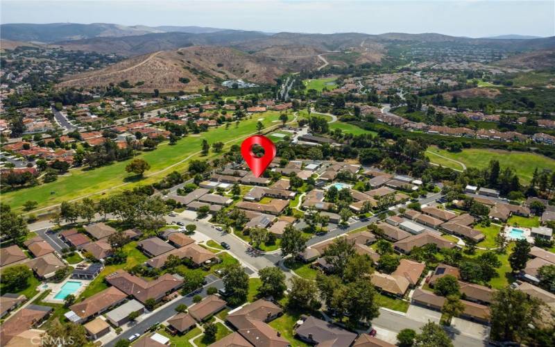 Overhead with Golf course views