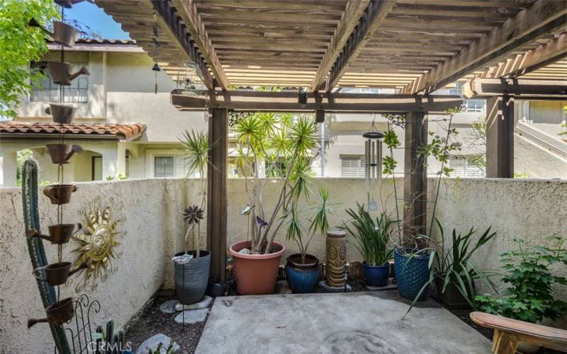 Semi-Private patio off Living Room