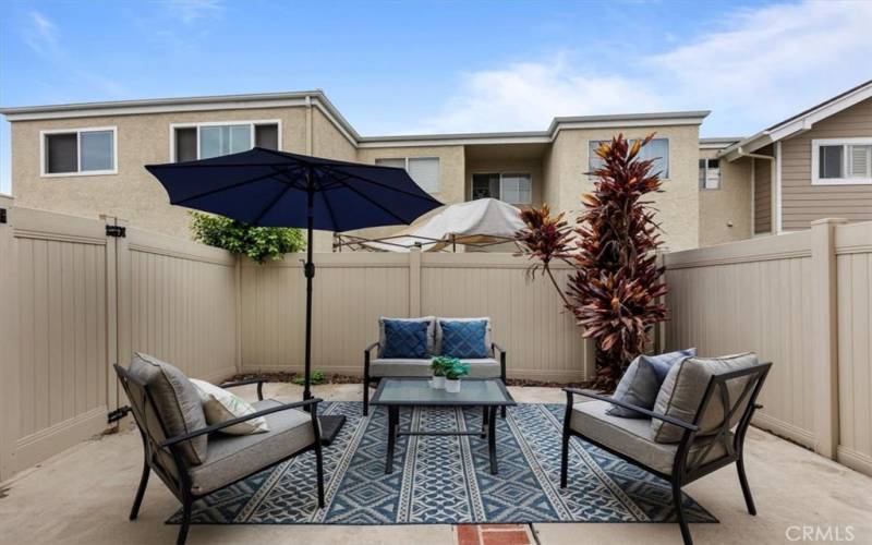 Enjoy entertaining on your patio.