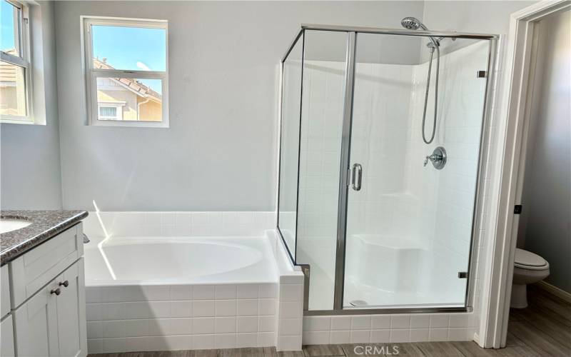 Relax in the oval soaking tub