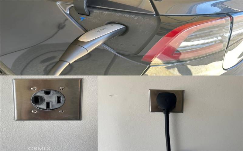 Electric Vehicle charging unit in the garage