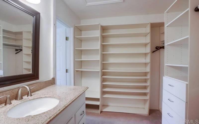 with built ins for easy organization