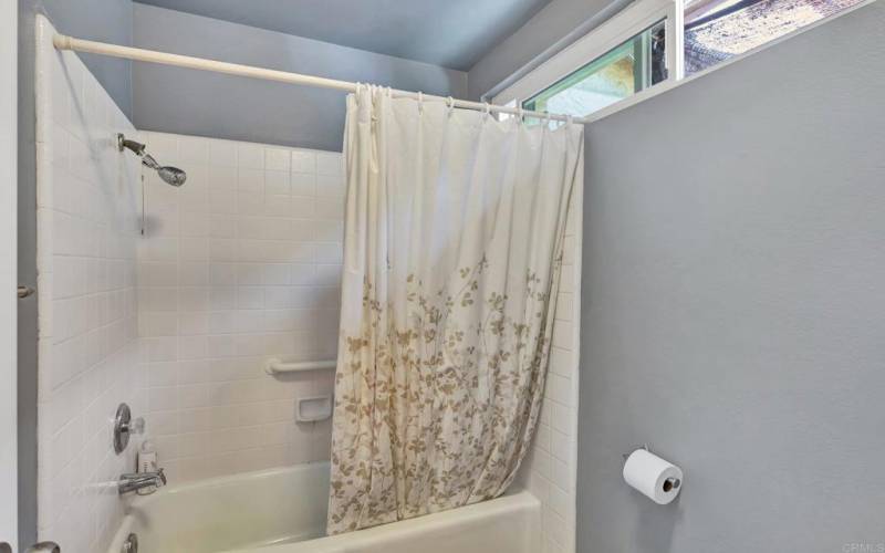 Main Level Bathroom with tub/shower combo