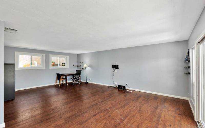 View from the Dining Room - sliding door to the right leading to the covered backyard patio