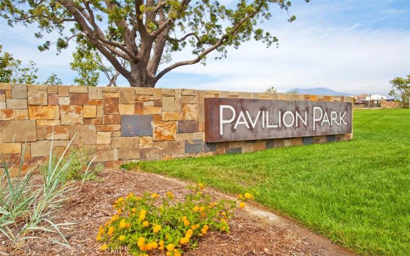 Pavilion Park Sign