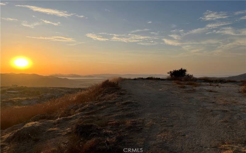 West sunset looking over Diamond Valley Lake