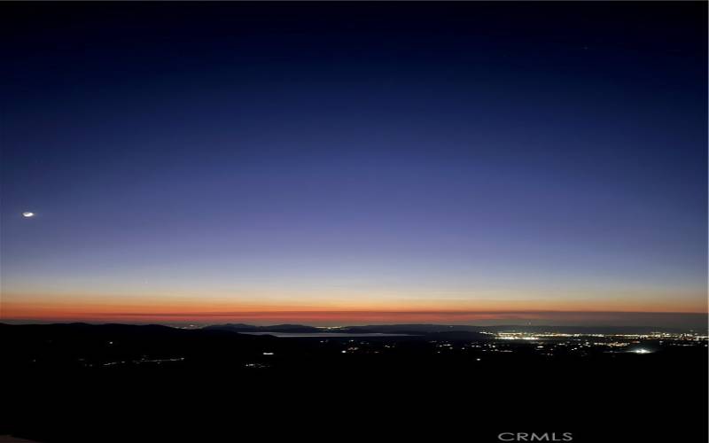 Night View facing west after sunset