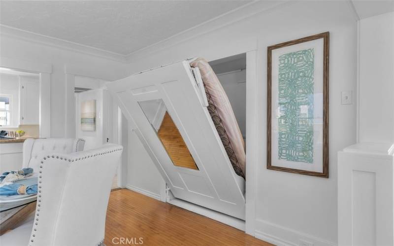 Murphy bed in dining room