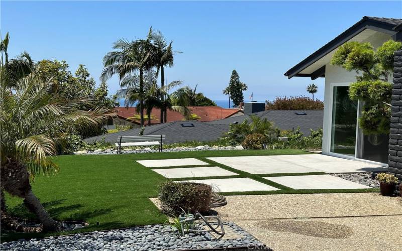 NEW FRONT YARD w/ OCEAN VIEW